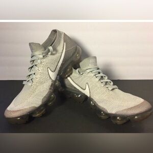 Nike Air VaporMax Flyknit 849557-004 Womens Run Shoes Pure Platinum 2017 Sz 9.5